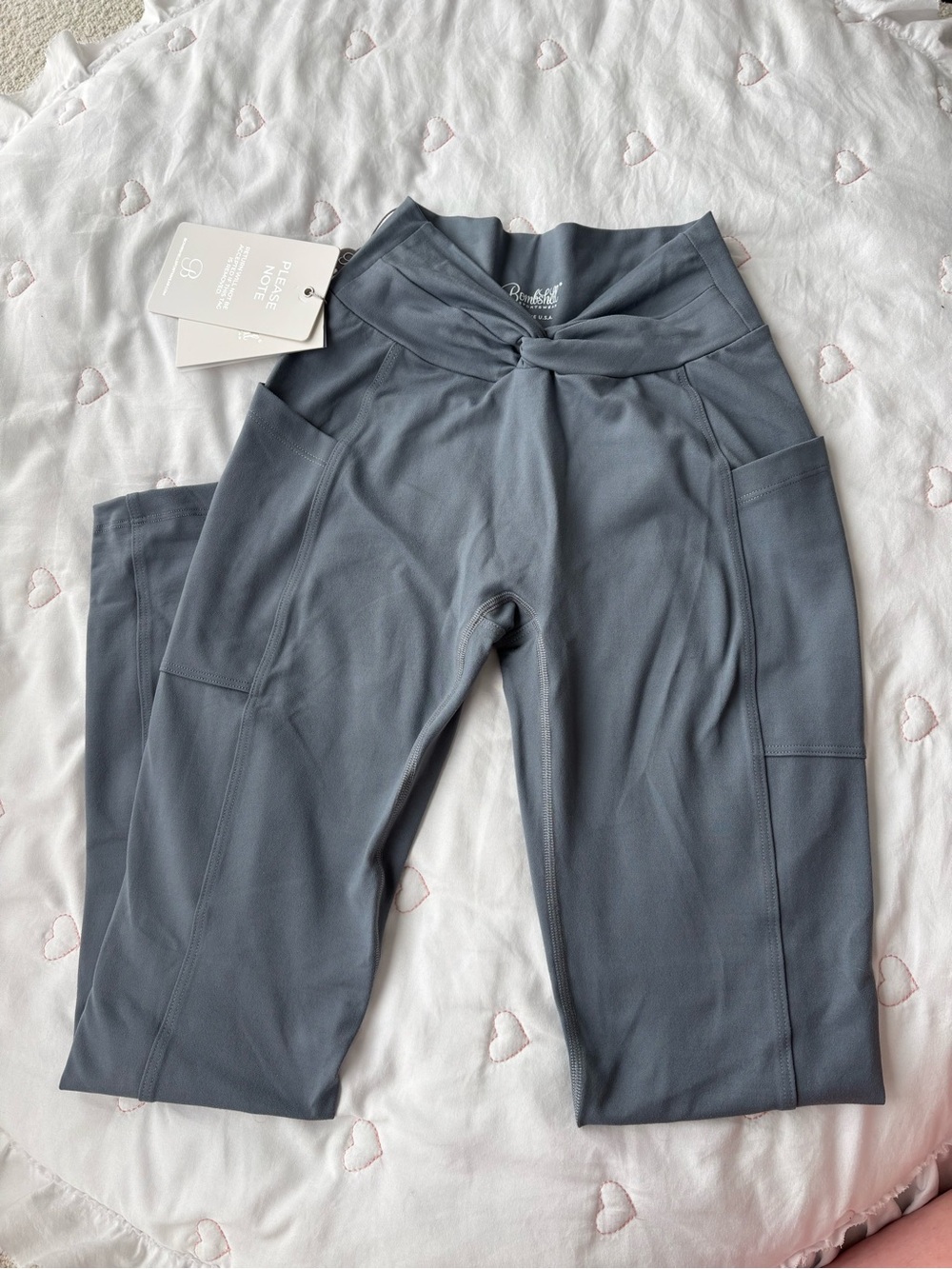 Bombshell Sportswear Slate Blue High-Waist Leggings - Picture 3 of 5